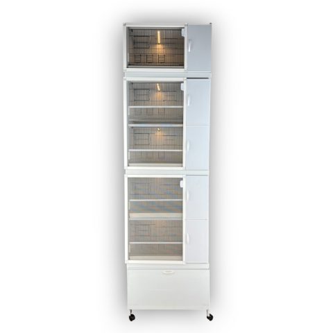MODEL PDM05Y - 5'li DOLAP - 5 RAFLI DOLAP - PVC KUŞ DOLABI - DOLAP KAFES - PVC KAFES - SALMA KAFES - ÇOK AMAÇLI DOLAP