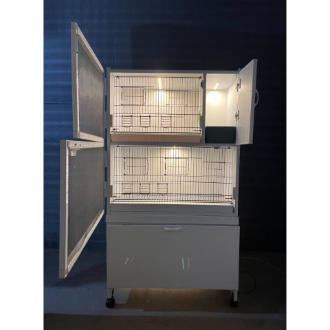 MODEL PDM02YS (SALMALI) - 2'li DOLAP - PVC KUŞ DOLABI - DOLAP KAFES - PVC KAFES - SALMA KAFES - ÇOK AMAÇLI DOLAP