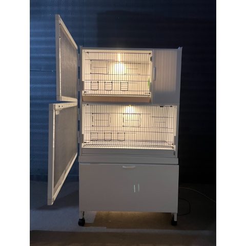 MODEL PDM02YS (SALMALI) - 2'li DOLAP - PVC KUŞ DOLABI - DOLAP KAFES - PVC KAFES - SALMA KAFES - ÇOK AMAÇLI DOLAP