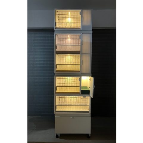 MODEL PDM05Y - 5'li DOLAP - 5 RAFLI DOLAP - PVC KUŞ DOLABI - DOLAP KAFES - PVC KAFES - SALMA KAFES - ÇOK AMAÇLI DOLAP