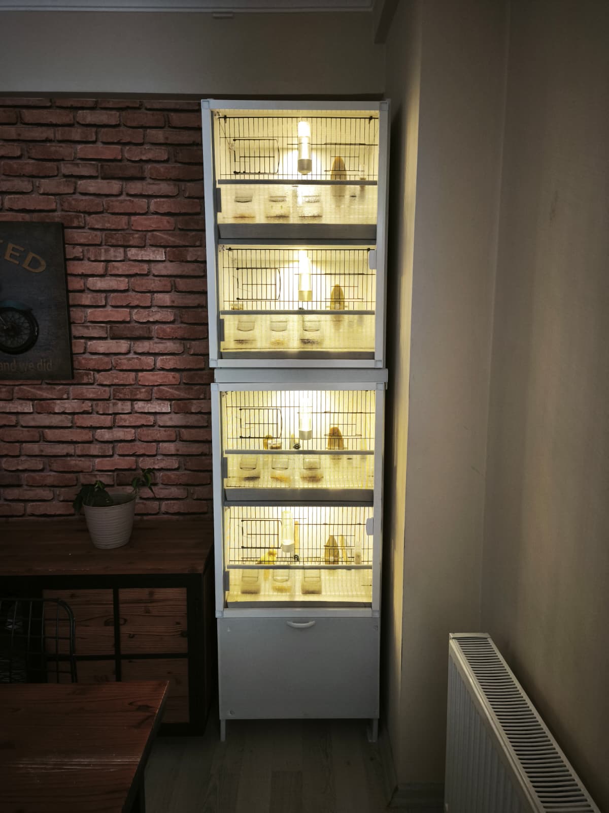 MODEL PDM01 - 4 lü PLASTİK DOLAP - PVC KUŞ DOLABI - DOLAP KAFES - PVC KAFES - SALMA KAFES - ÇOK AMAÇLI DOLAP