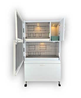 MODEL PDM02YS (SALMALI) - 2'li DOLAP - PVC KUŞ DOLABI - DOLAP KAFES - PVC KAFES - SALMA KAFES - ÇOK AMAÇLI DOLAP