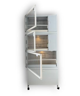 MODEL PDM03YS (SALMALI) 3 lü DOLAP - PVC KUŞ DOLABI - DOLAP KAFES - PVC KAFES - SALMA KAFES - ÇOK AMAÇLI DOLAP