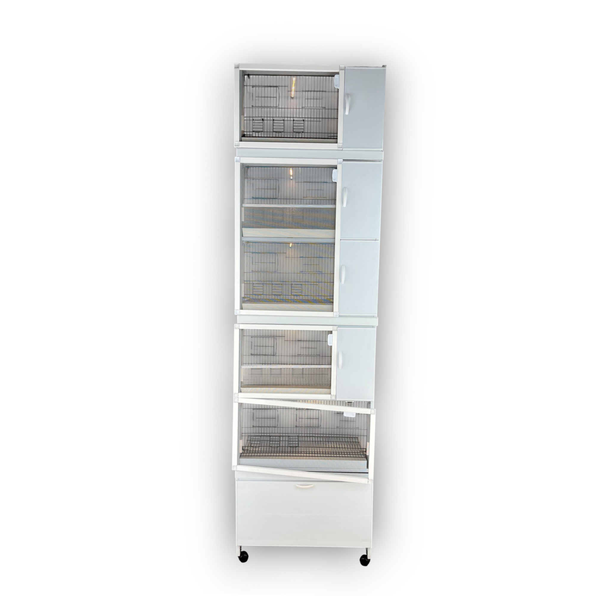 MODEL PDM05Y - 5'li DOLAP - 5 RAFLI DOLAP - PVC KUŞ DOLABI - DOLAP KAFES - PVC KAFES - SALMA KAFES - ÇOK AMAÇLI DOLAP