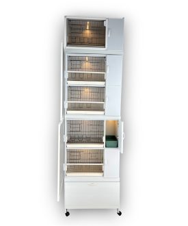 MODEL PDM05Y - 5'li DOLAP - 5 RAFLI DOLAP - PVC KUŞ DOLABI - DOLAP KAFES - PVC KAFES - SALMA KAFES - ÇOK AMAÇLI DOLAP