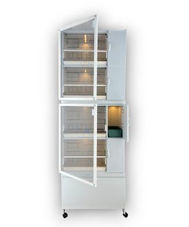 MODEL PDM01Y - 4'lü DOLAP 4 RAFLI DOLAP - PVC KUŞ DOLABI - DOLAP KAFES - PVC KAFES - SALMA KAFES - ÇOK AMAÇLI DOLAP