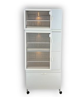 MODEL PDM03Y - 3'lü DOLAP - PVC KUŞ DOLABI - DOLAP KAFES - PVC KAFES - SALMA KAFES - ÇOK AMAÇLI DOLAP