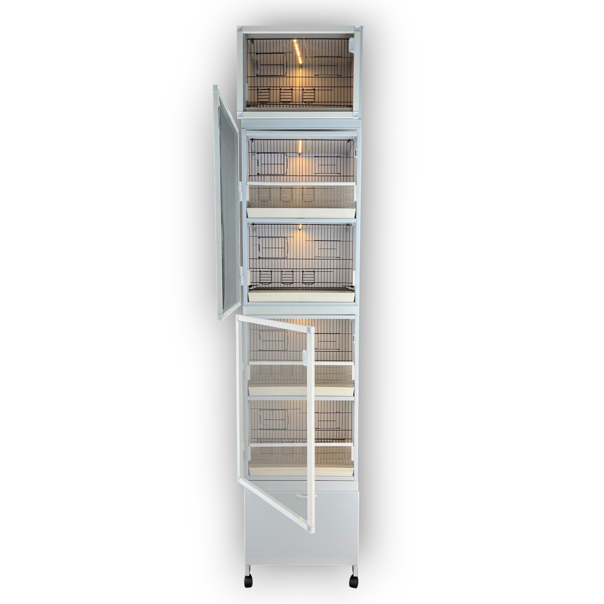 MODEL PDM05 5 li DOLAP - PVC KUŞ DOLABI - DOLAP KAFES - PVC KAFES - SALMA KAFES - ÇOK AMAÇLI DOLAP