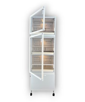 MODEL: PDM03+L - 3'lü - 3 RAFLI DOLAP - PVC KUŞ DOLABI - DOLAP KAFES - PVC KAFES - SALMA KAFES - ÇOK AMAÇLI DOLAP