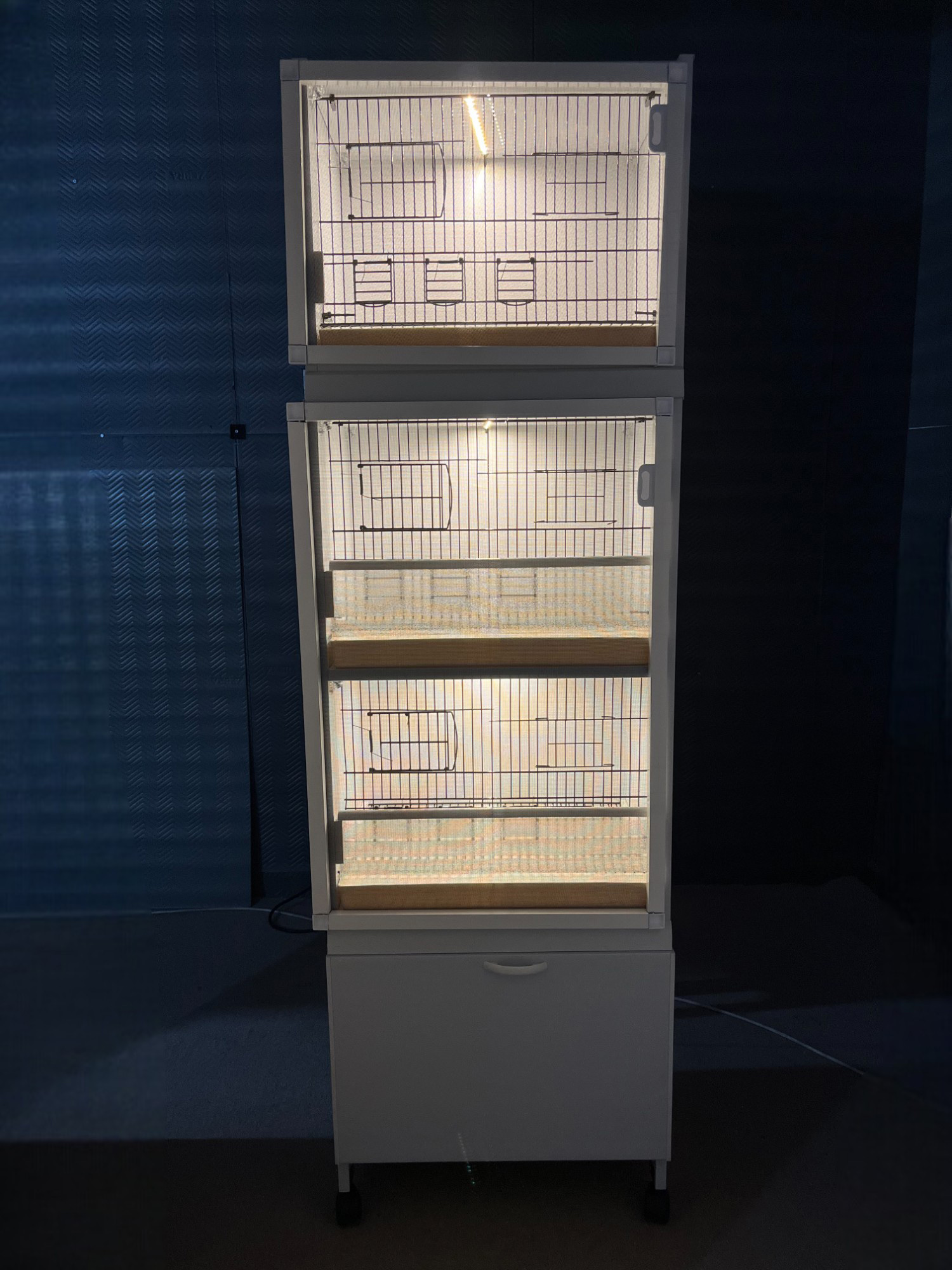 MODEL: PDM03+L - 3'lü - 3 RAFLI DOLAP - PVC KUŞ DOLABI - DOLAP KAFES - PVC KAFES - SALMA KAFES - ÇOK AMAÇLI DOLAP