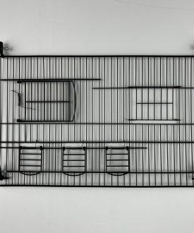 İstanbul Kafes Kuş Kafesi Ön Teli – Muhabbet Kuşu, Kanarya, Sultan Papağanı ve Cennet Papağanı – 50 cm x 31,5cm Siyah Parlak Fırın Boyalı